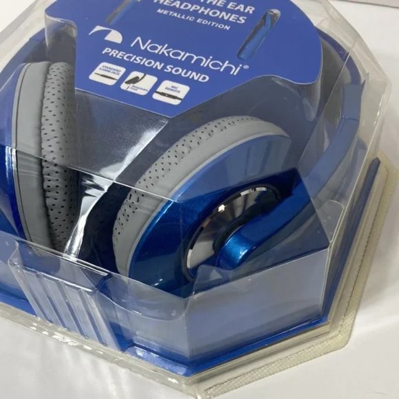 Nakamichi Precision Sound Over The Ear Headphones Metallic Edition Blue Wired - Picture 14 of 16